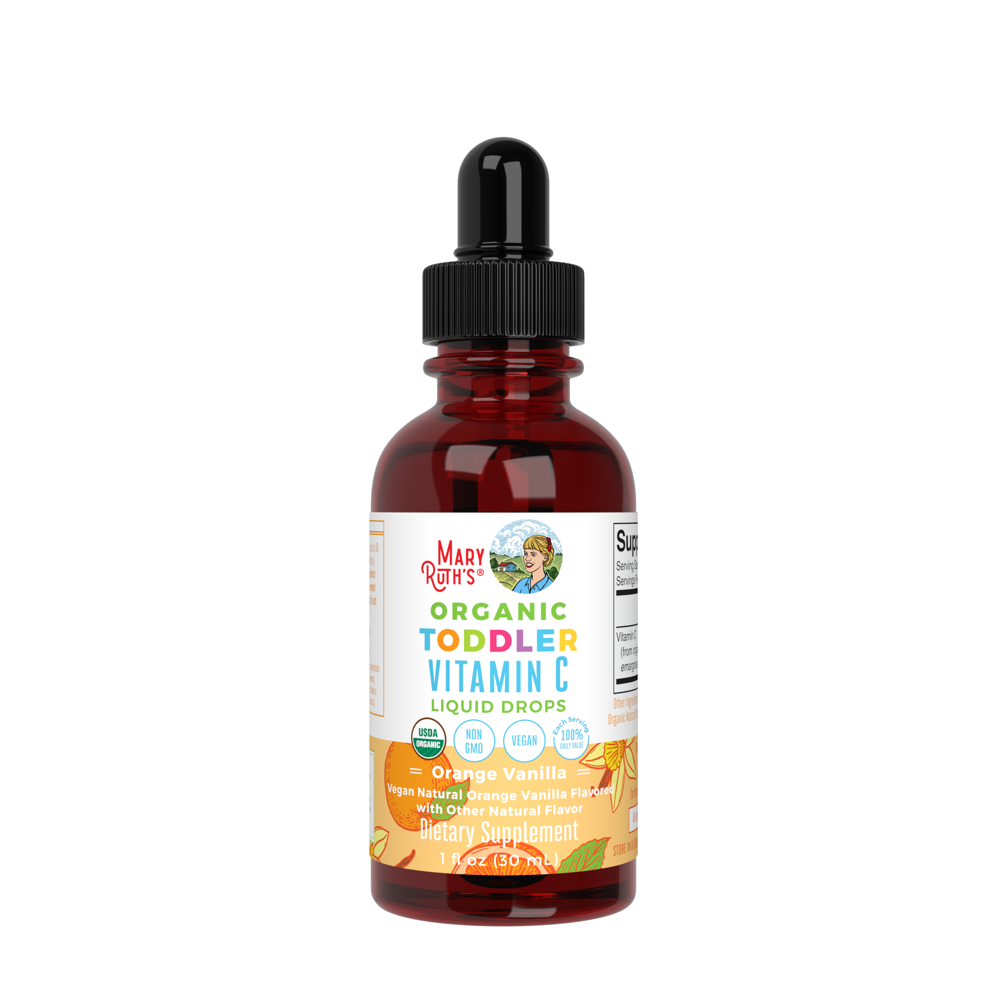 Organic Toddler Vitamin C Liquid Drops – Orange Vanilla