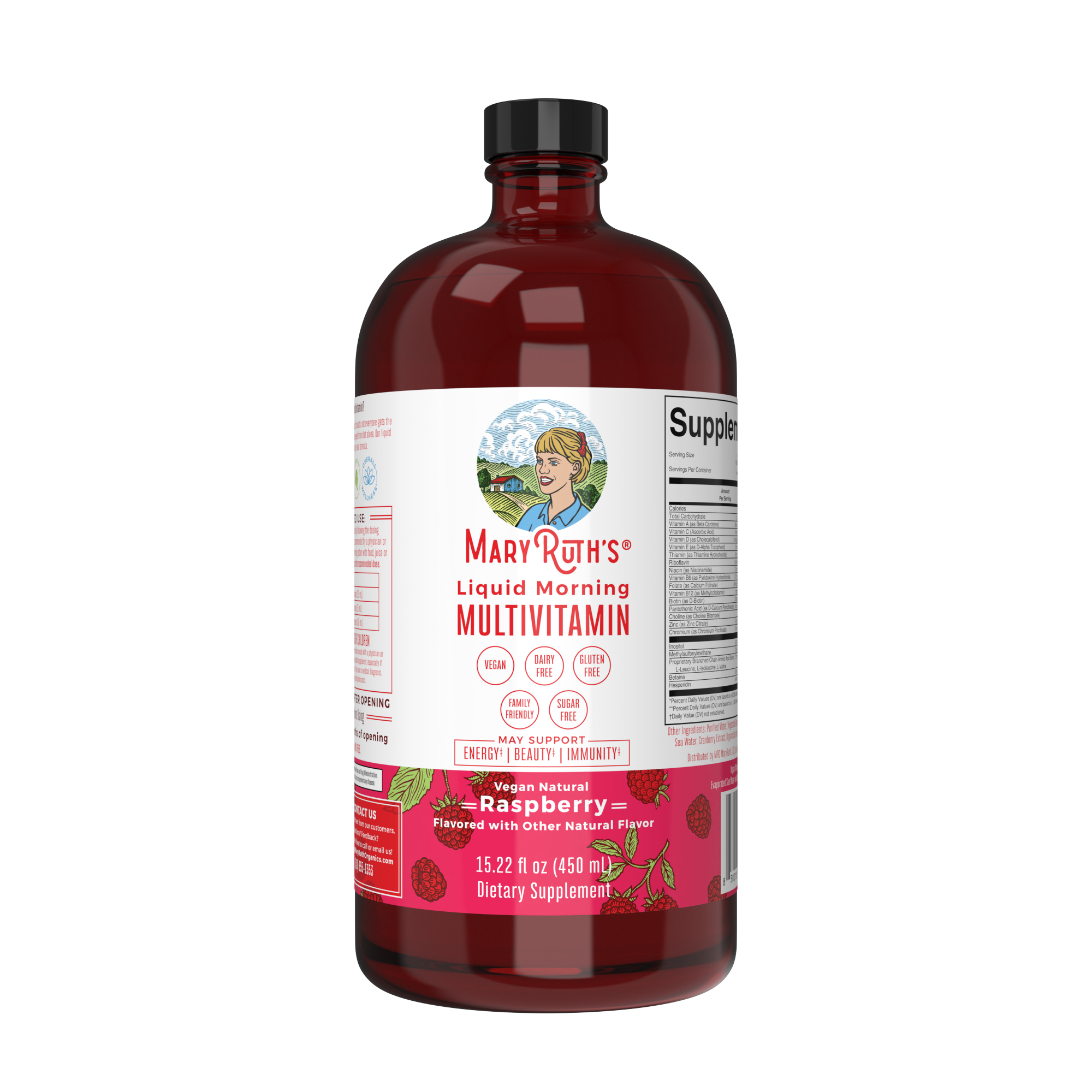 Liquid Morning Multivitamin – Raspberry, 16oz