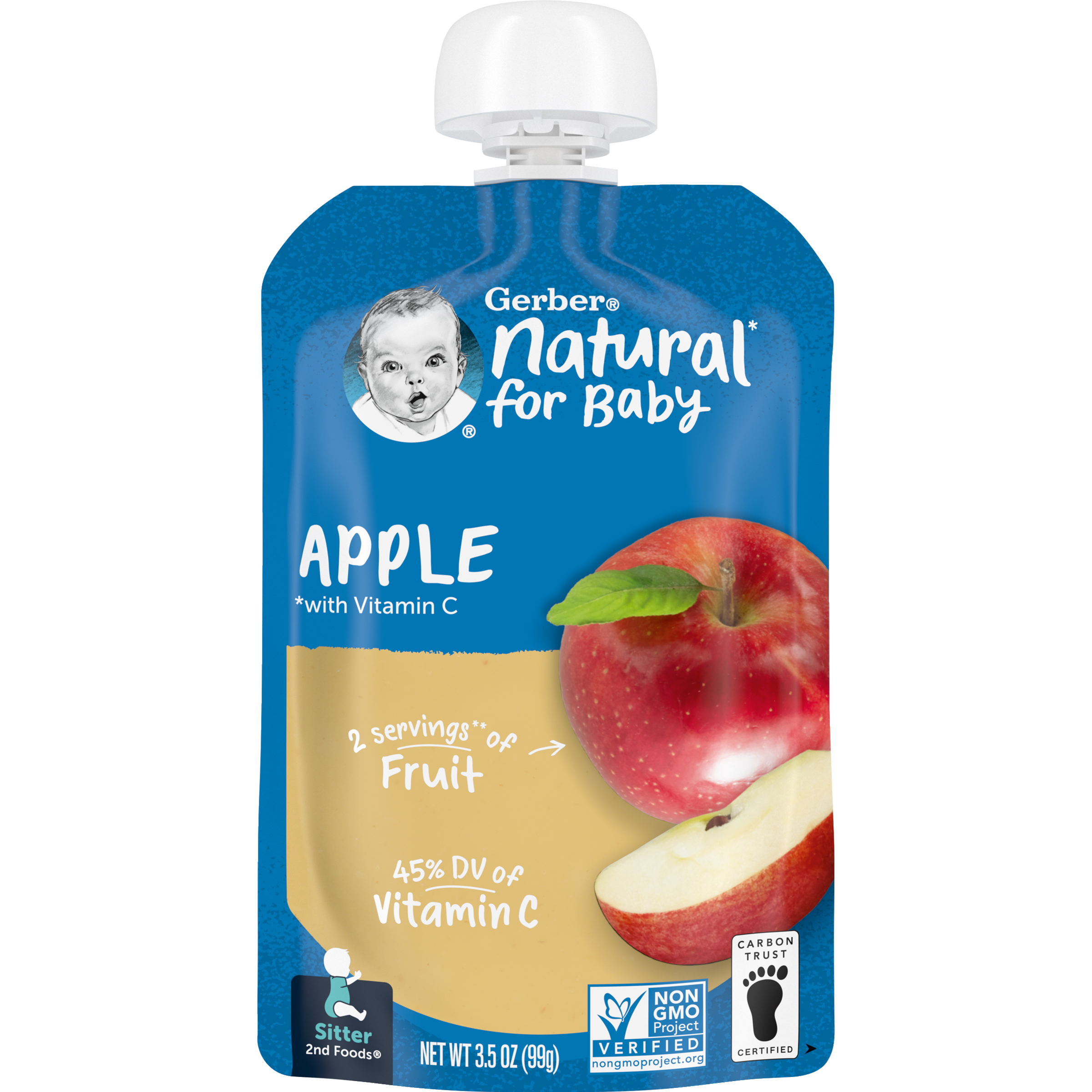 Gerber 2nd Foods Apple 3.5oz Pouch