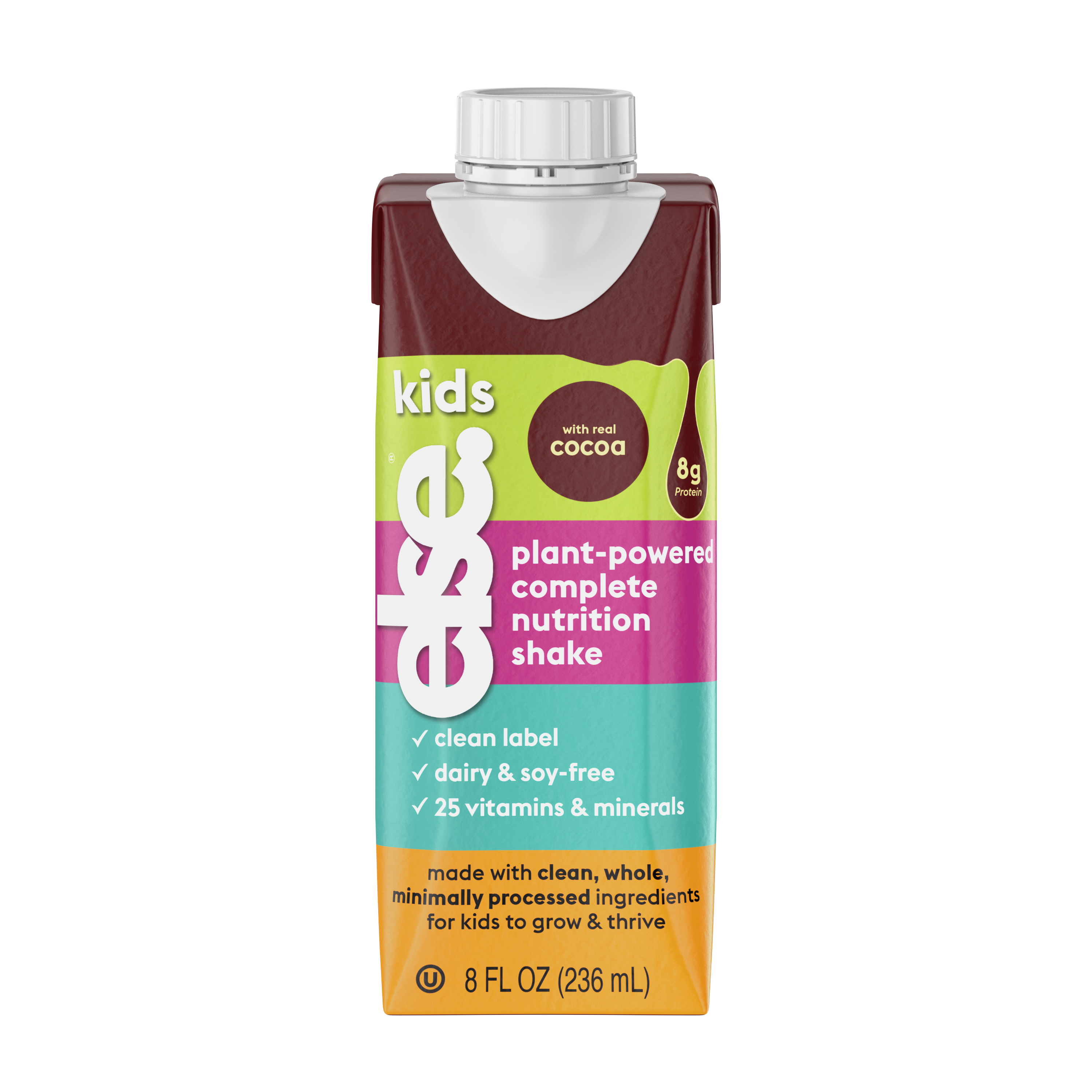 EFG0420R Else Kids plant-powered complete nutrition shake, cocoa, 8fl. oz