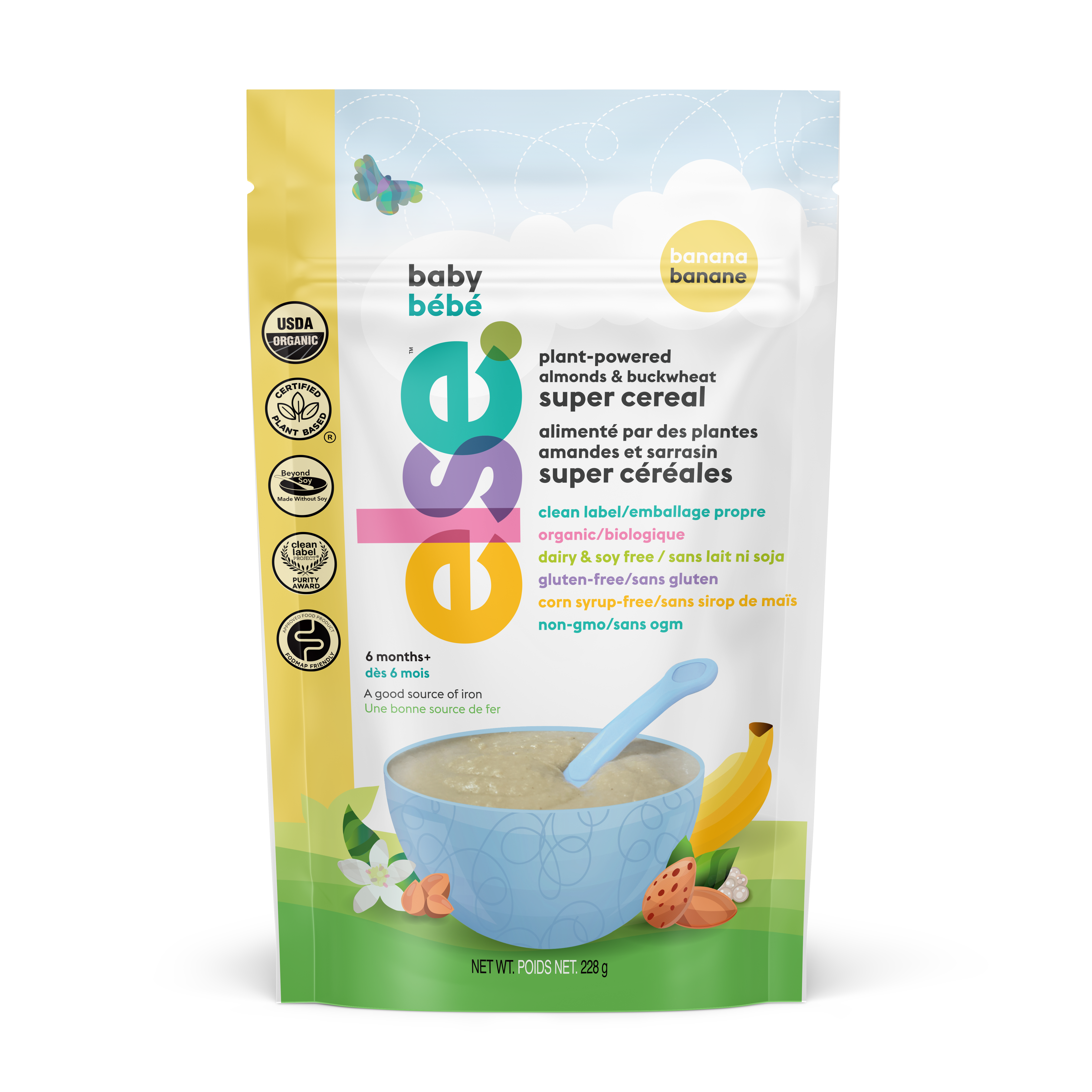 EFG05300 Else Baby plant-powered almonds & buckwheat Super Cereal – Banana – USA