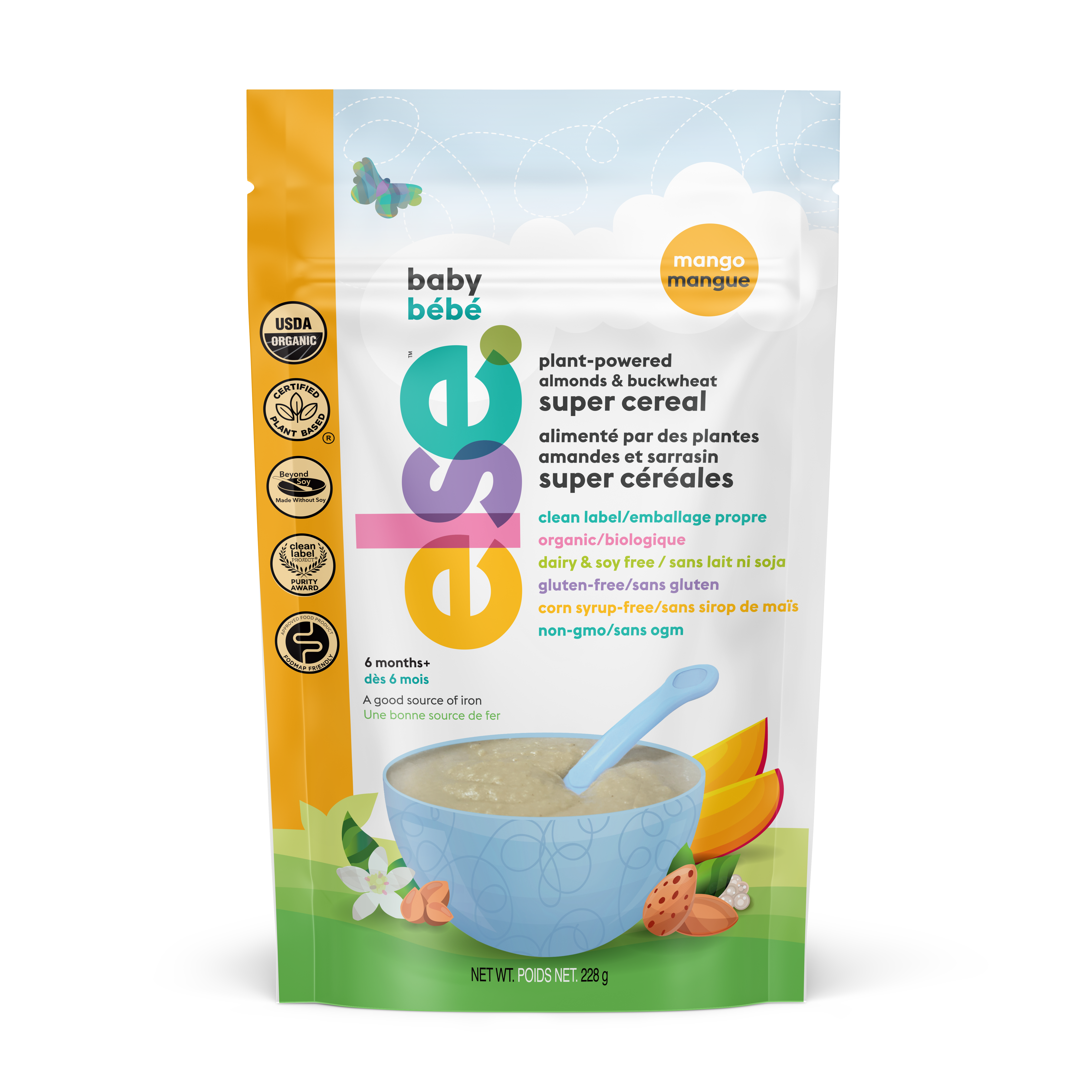 EFG05400 Else Baby plant-powered almonds & buckwheat Super Cereal – Mango – USA