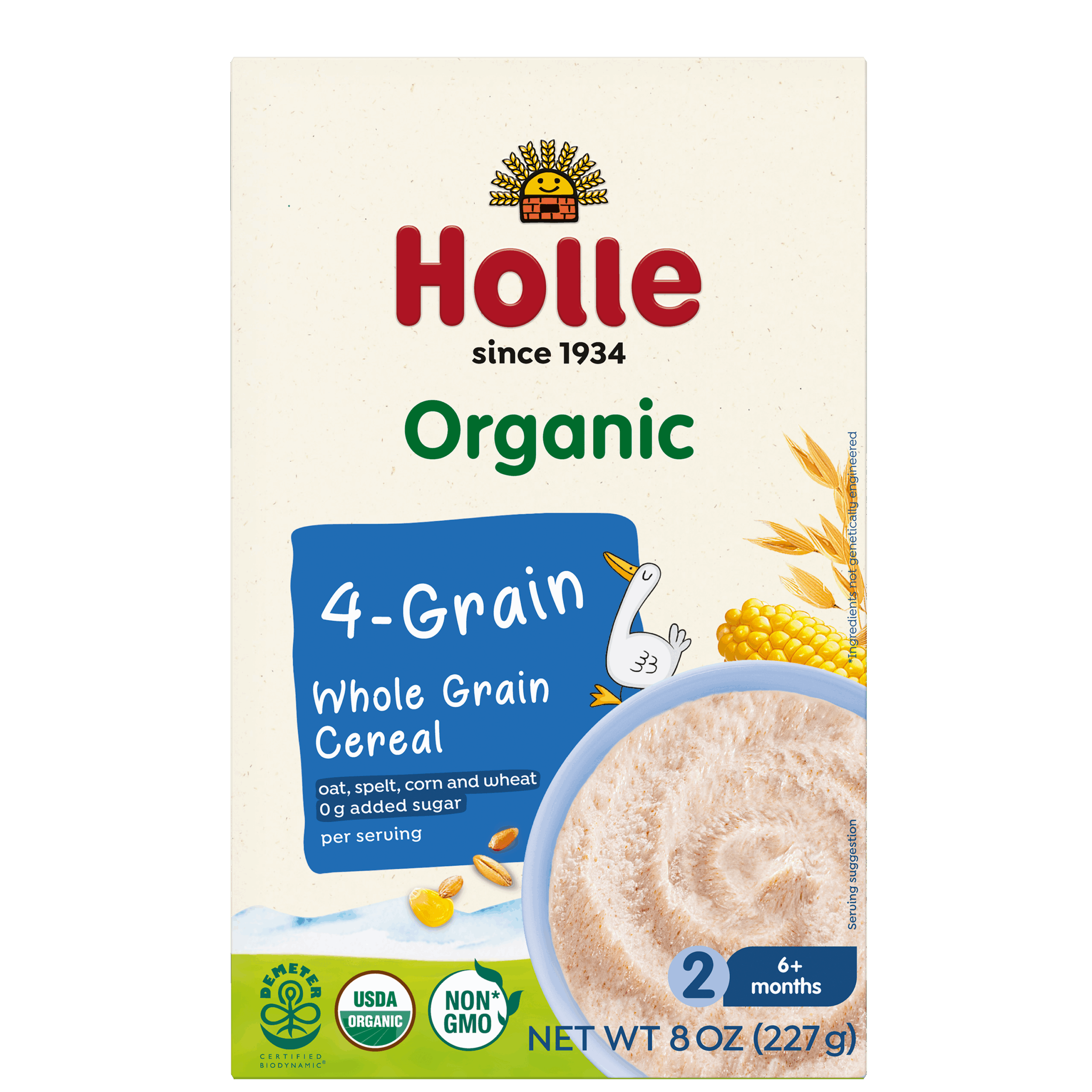 Holle Organic Whole Grain 4-Grain Cereal