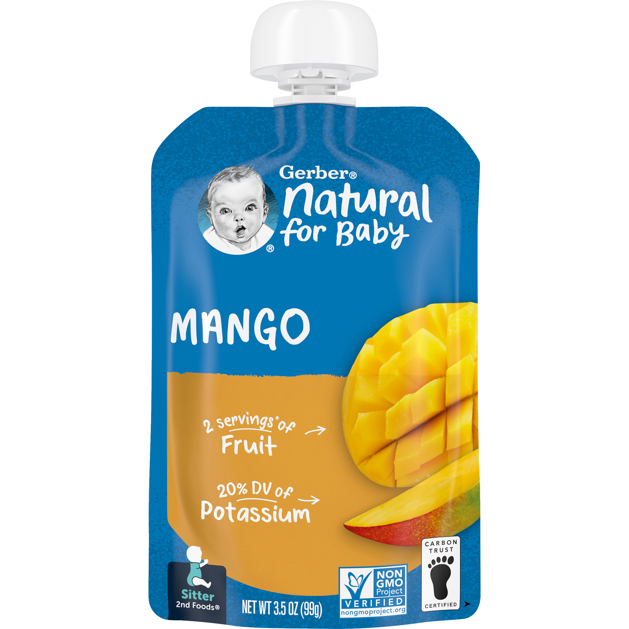 Gerber 2nd Foods Mango 3.5oz Pouch