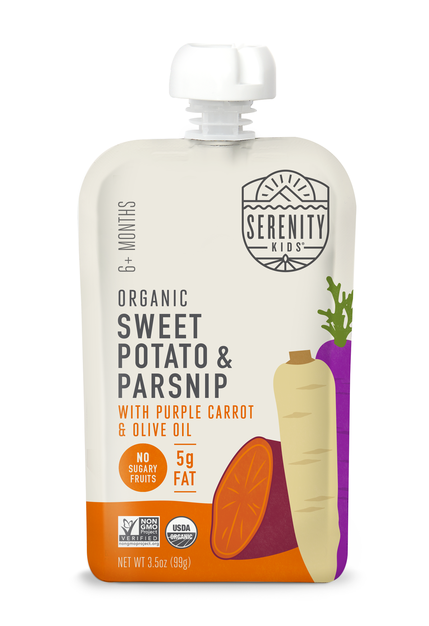 Organic Sweet Potato and Parsnip with Purple Carrot & Olive Oil