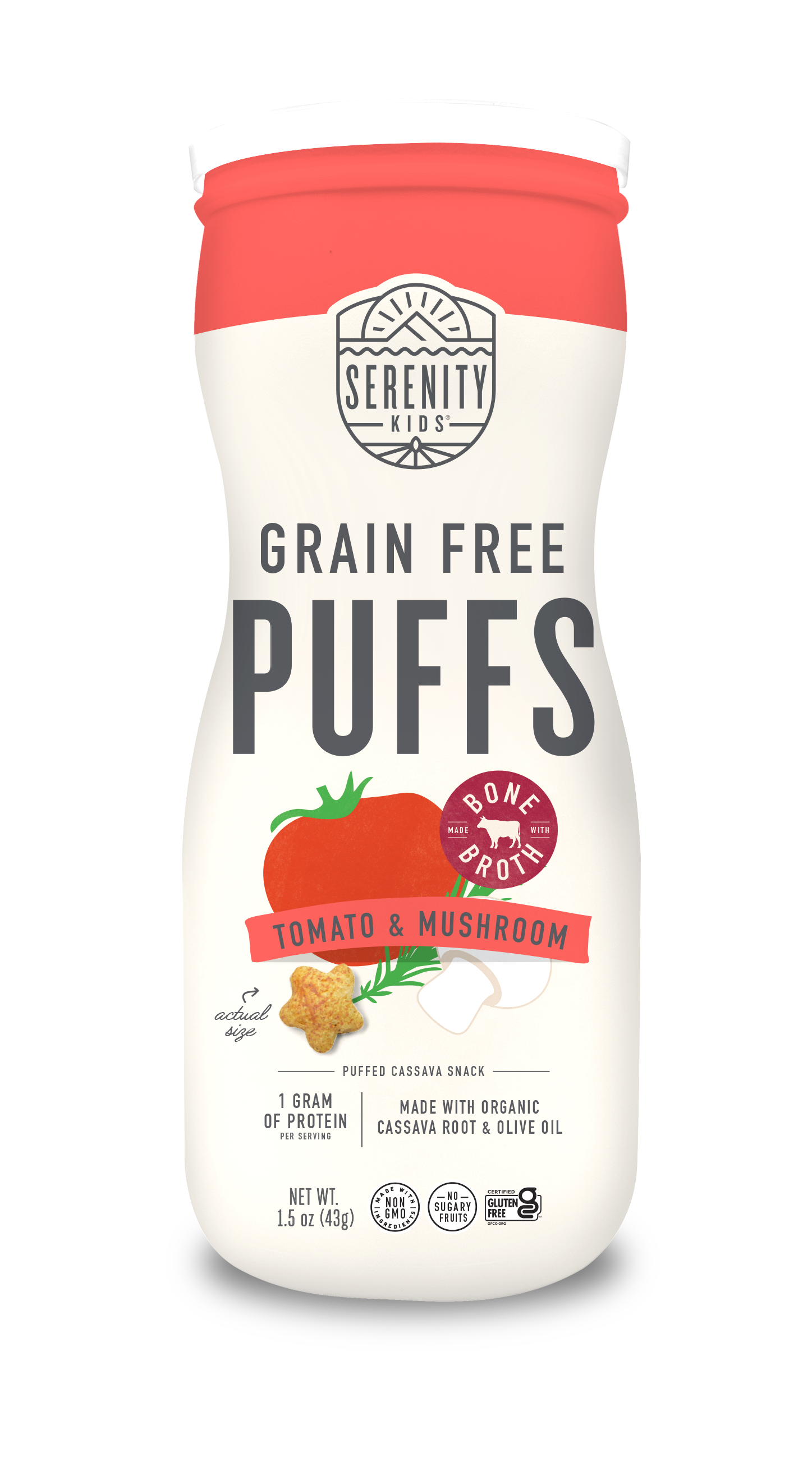 Tomato & Mushroom Grain Free Puffs with Bone Broth