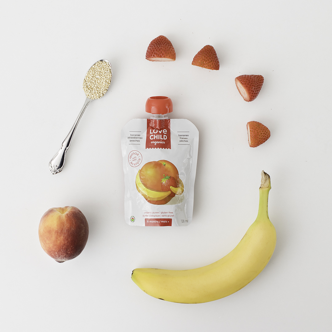 Bananas, Strawberries, Peaches