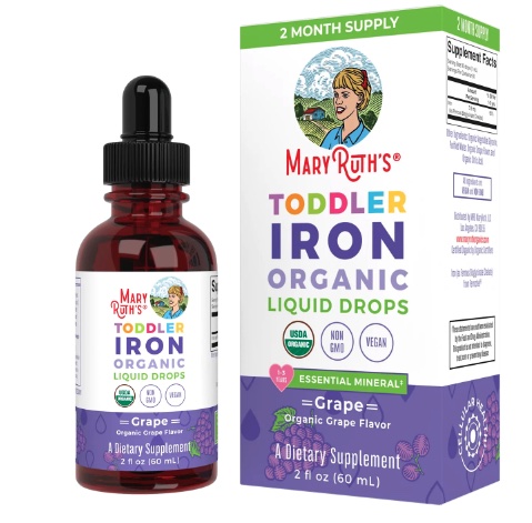 Toddler Iron Organic Liquid Drops – Grape