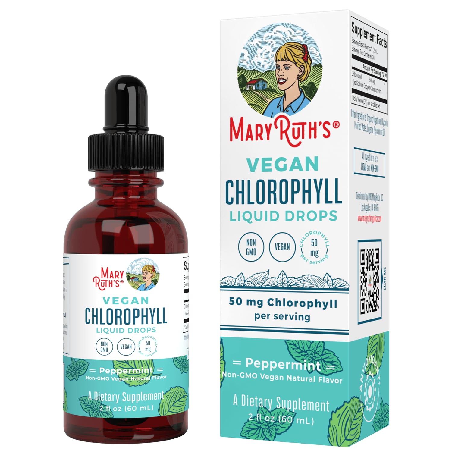 Vegan Chlorophyll Liquid Drops – Peppermint
