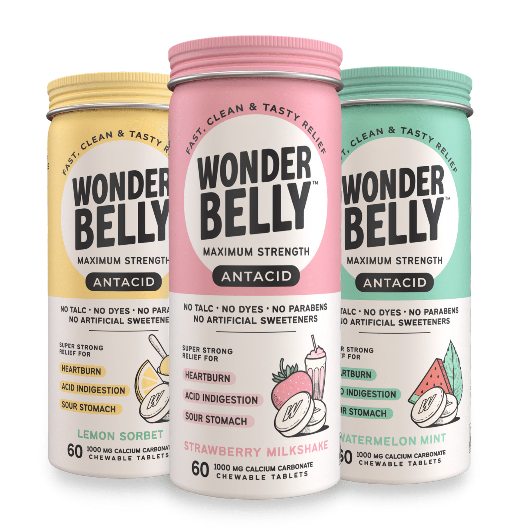 Wonderbelly Antacid 12ct: Strawberry Milkshake