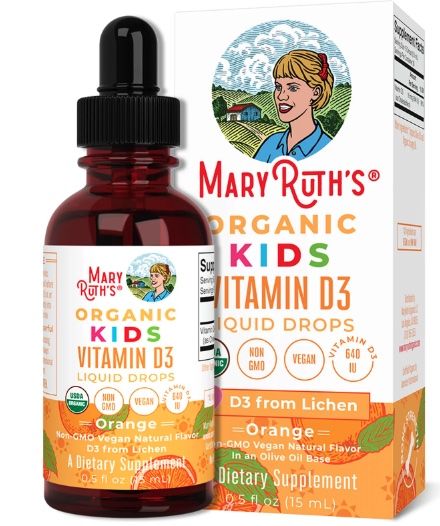 Organic Kids Vitamin D3 Liquid Drops – Orange