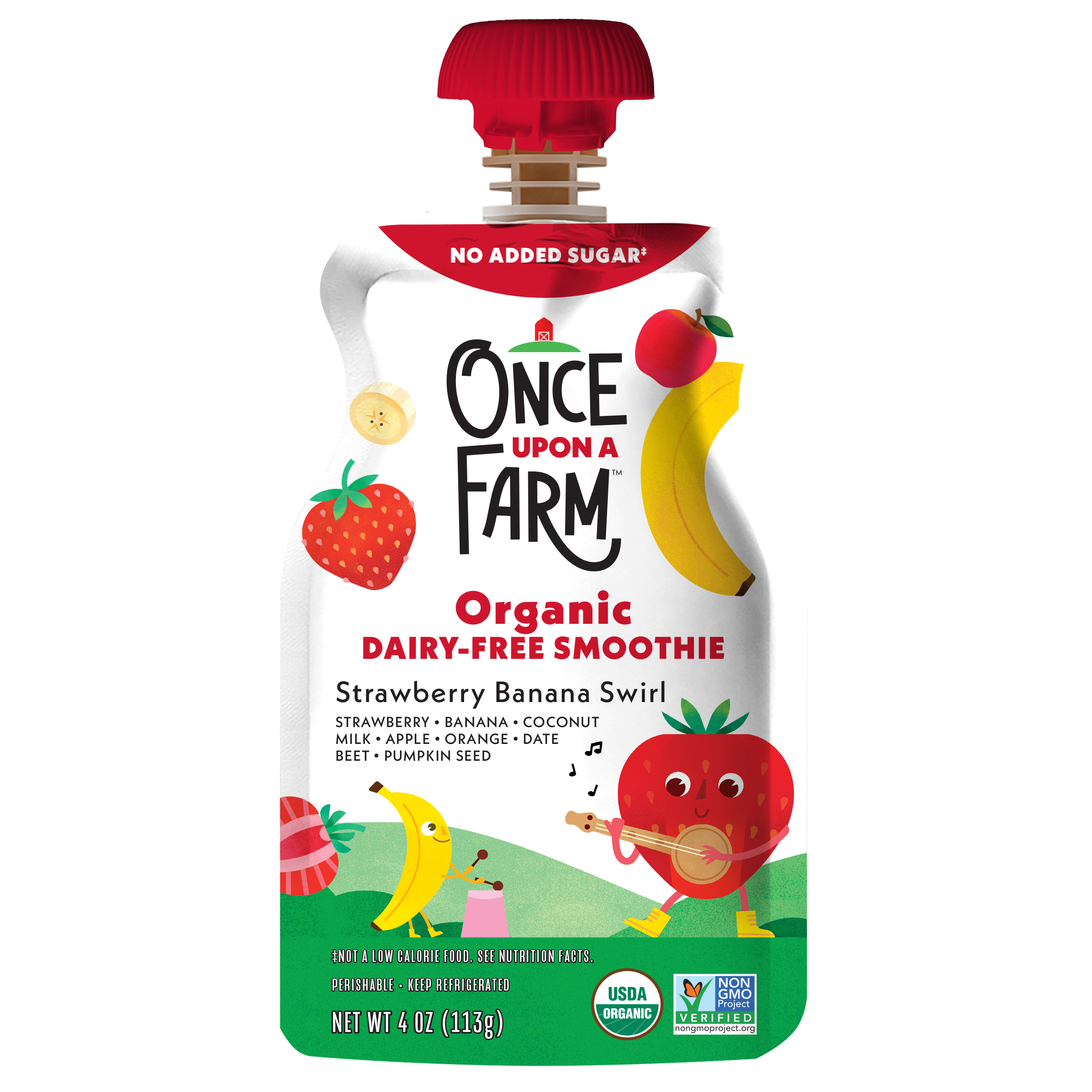 Organic Dairy Free Smoothie Strawberry Banana Swirl