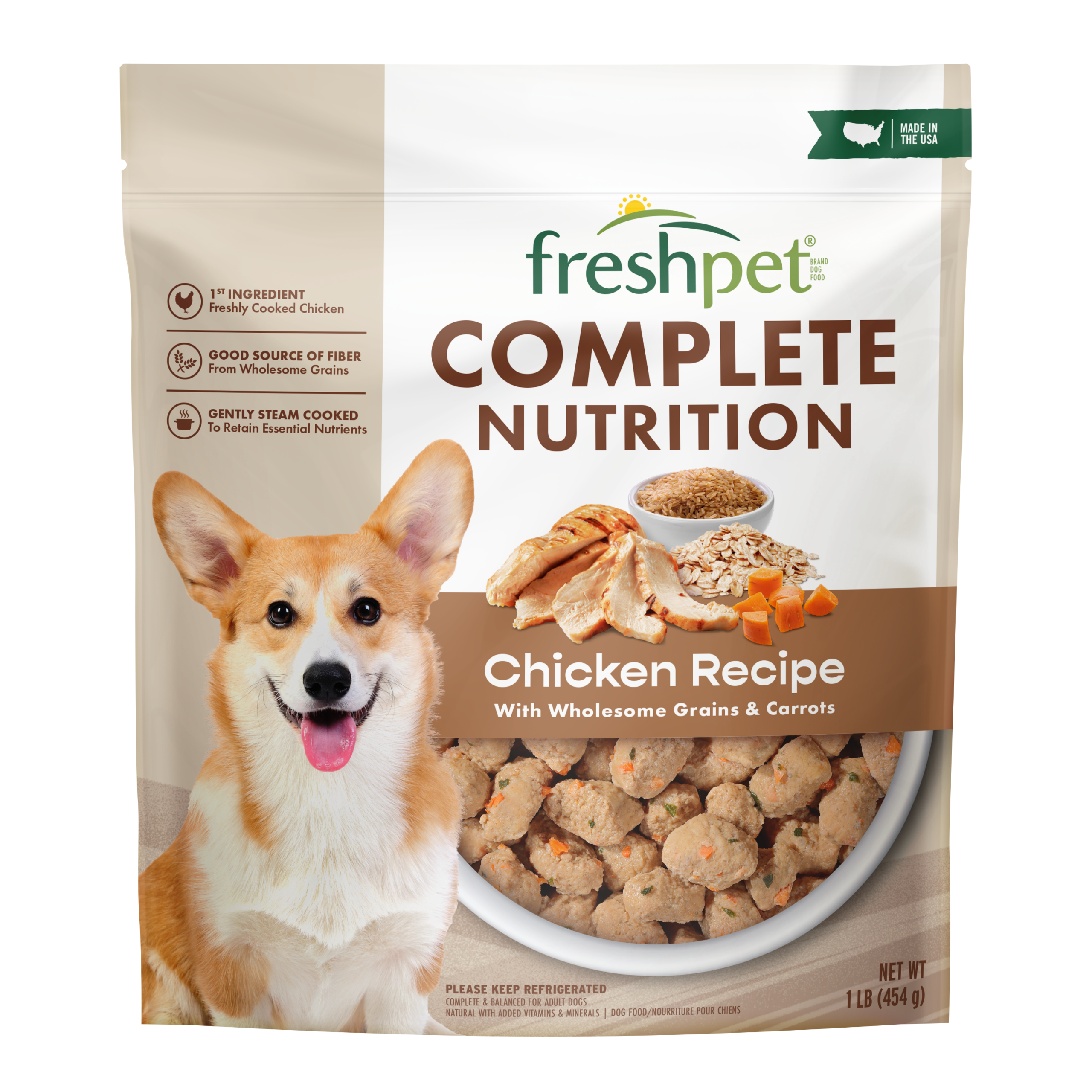 FRESHPET SELECT DOG ROASTED MEALS COMPLETE NUTRITION CHICKEN RECIPE 1 LB