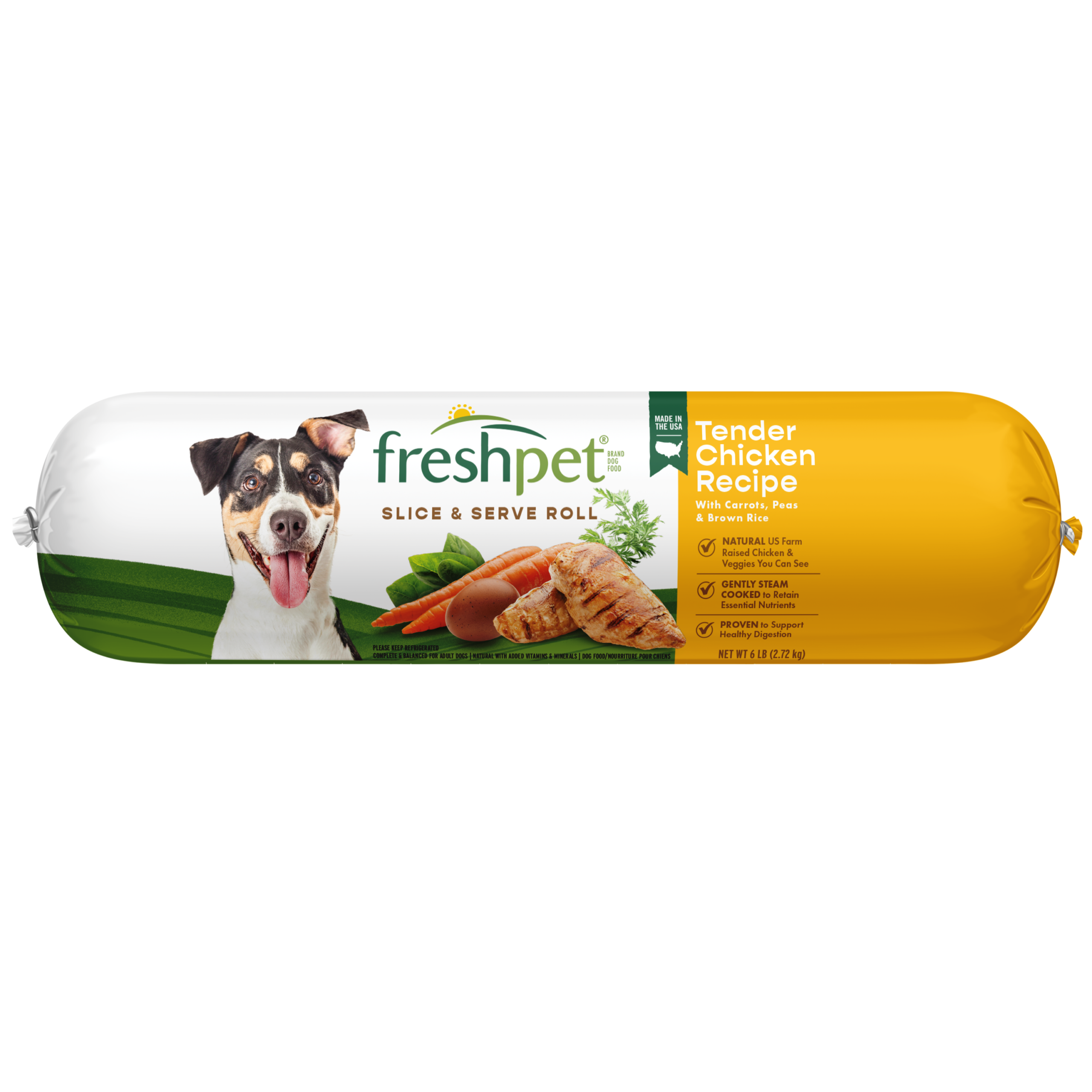 FRESHPET SELECT DOG ROLL CHICKEN RECIPE 6 LB