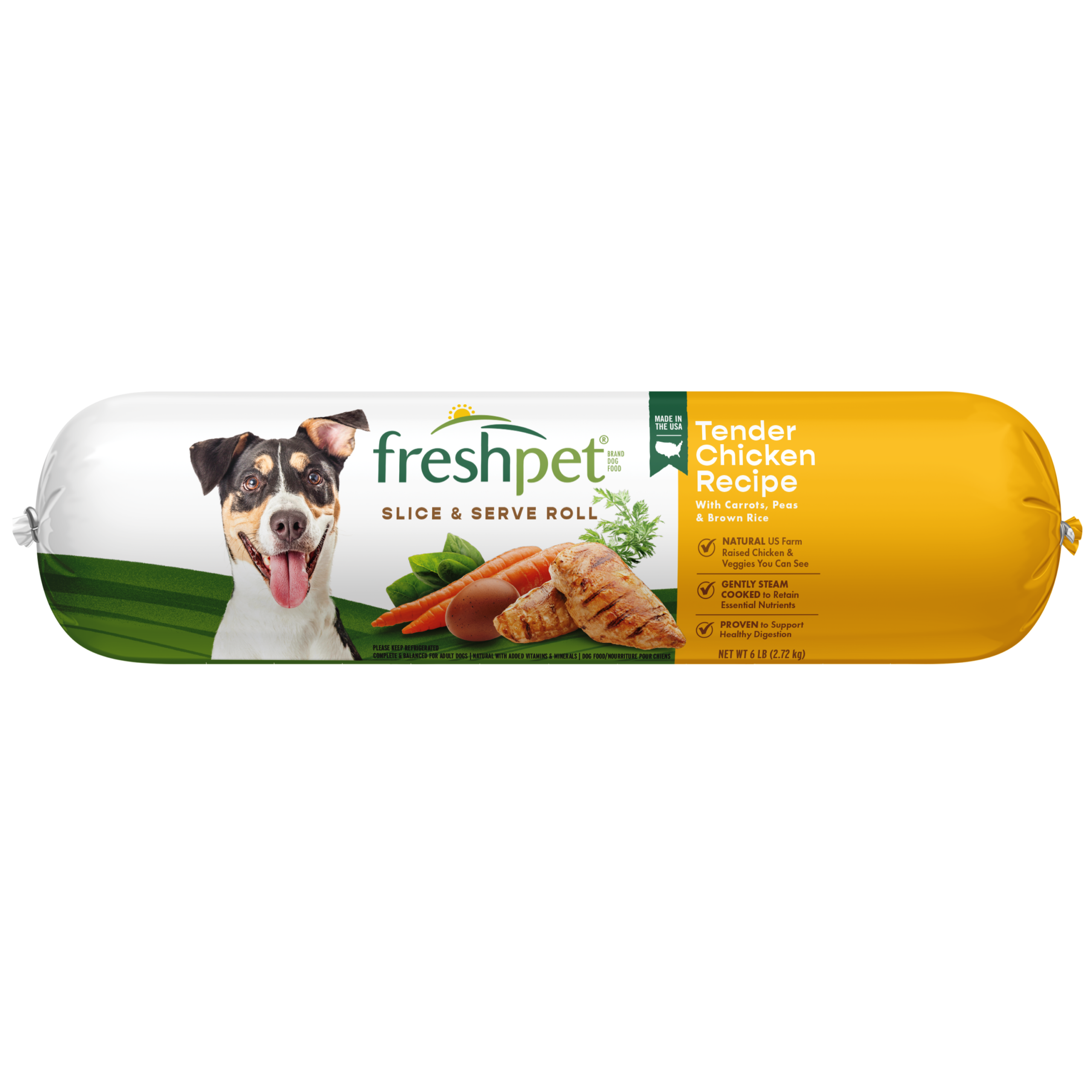 FRESHPET SELECT DOG ROLL CHICKEN RECIPE 6 LB