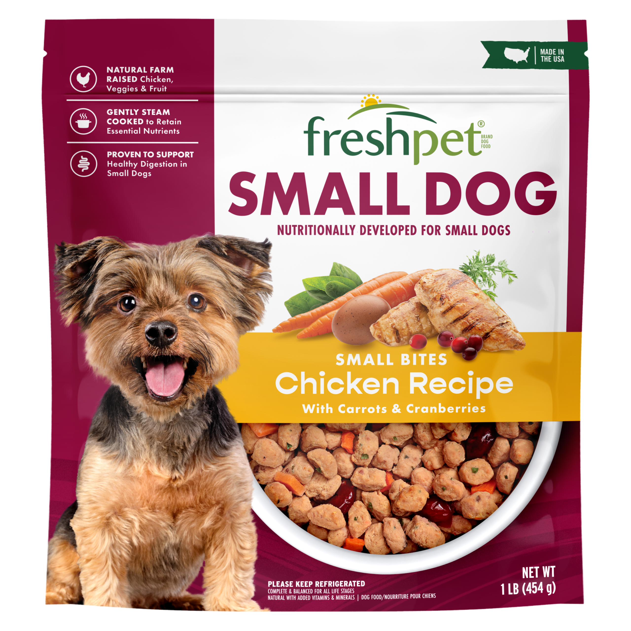 FRESHPET SELECT SMALL DOG ROASTED MEALS CHICKEN RECIPE 1 LB