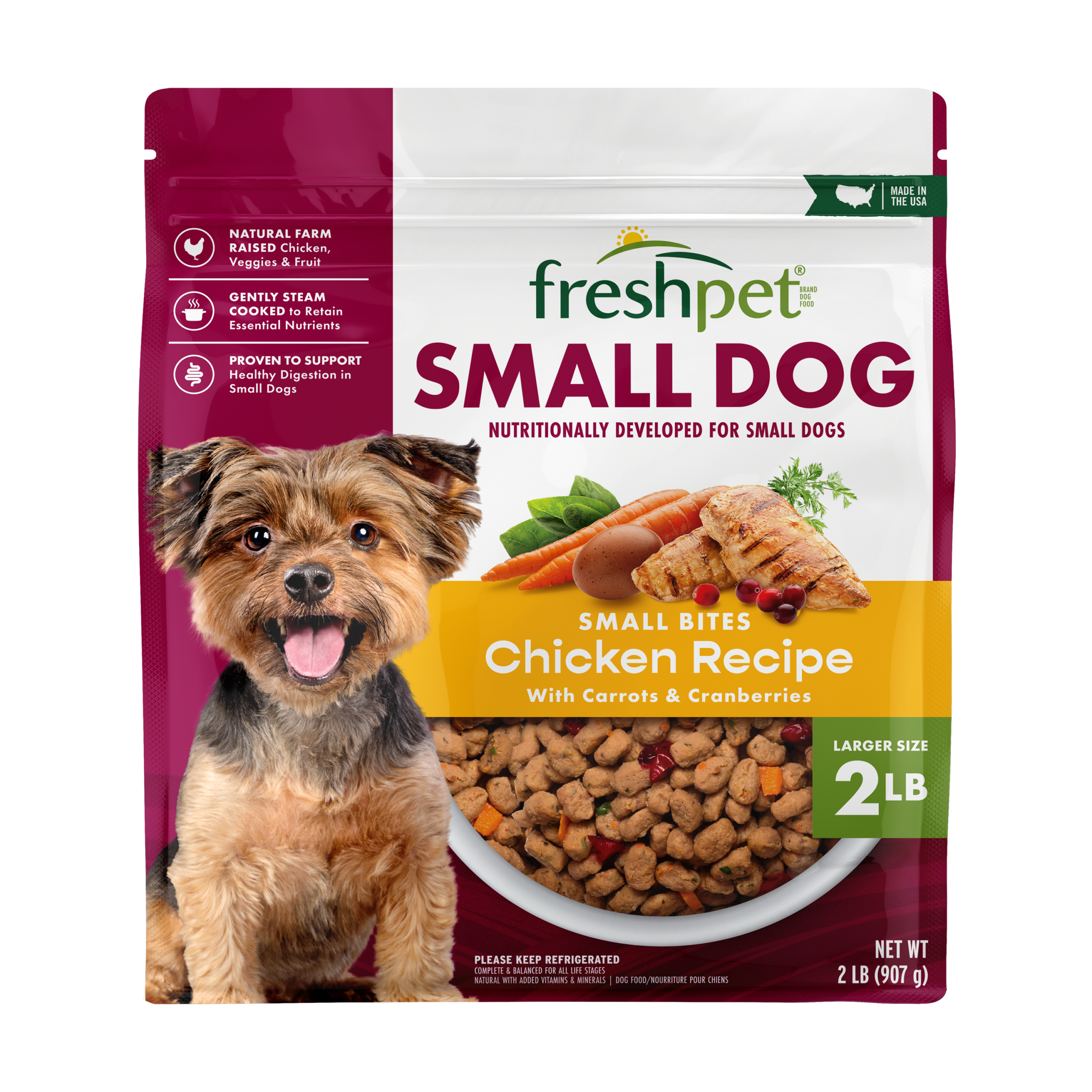 FRESHPET SELECT SMALL DOG ROASTED MEALS CHICKEN RECIPE 2 LB