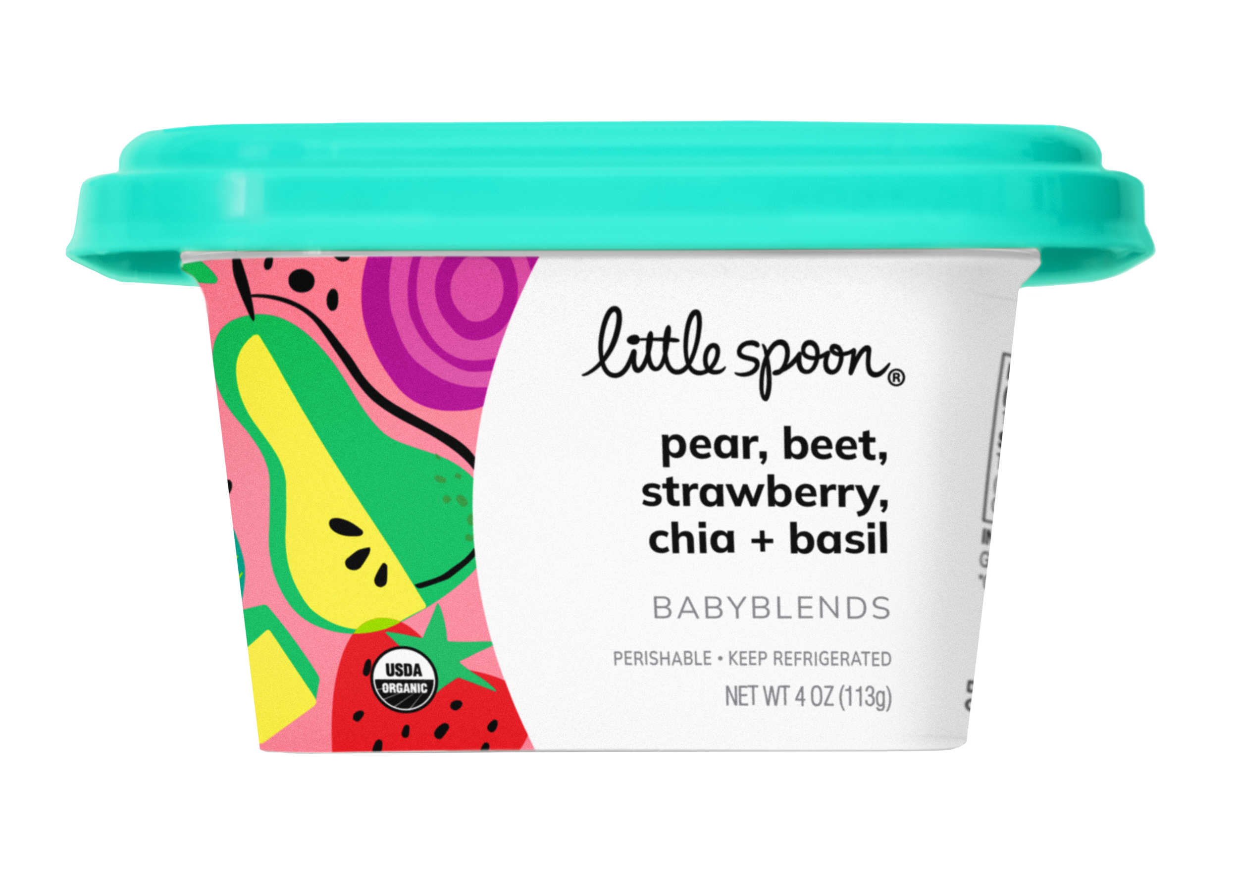 Pear, Beet, Strawberry, Chia + Basil