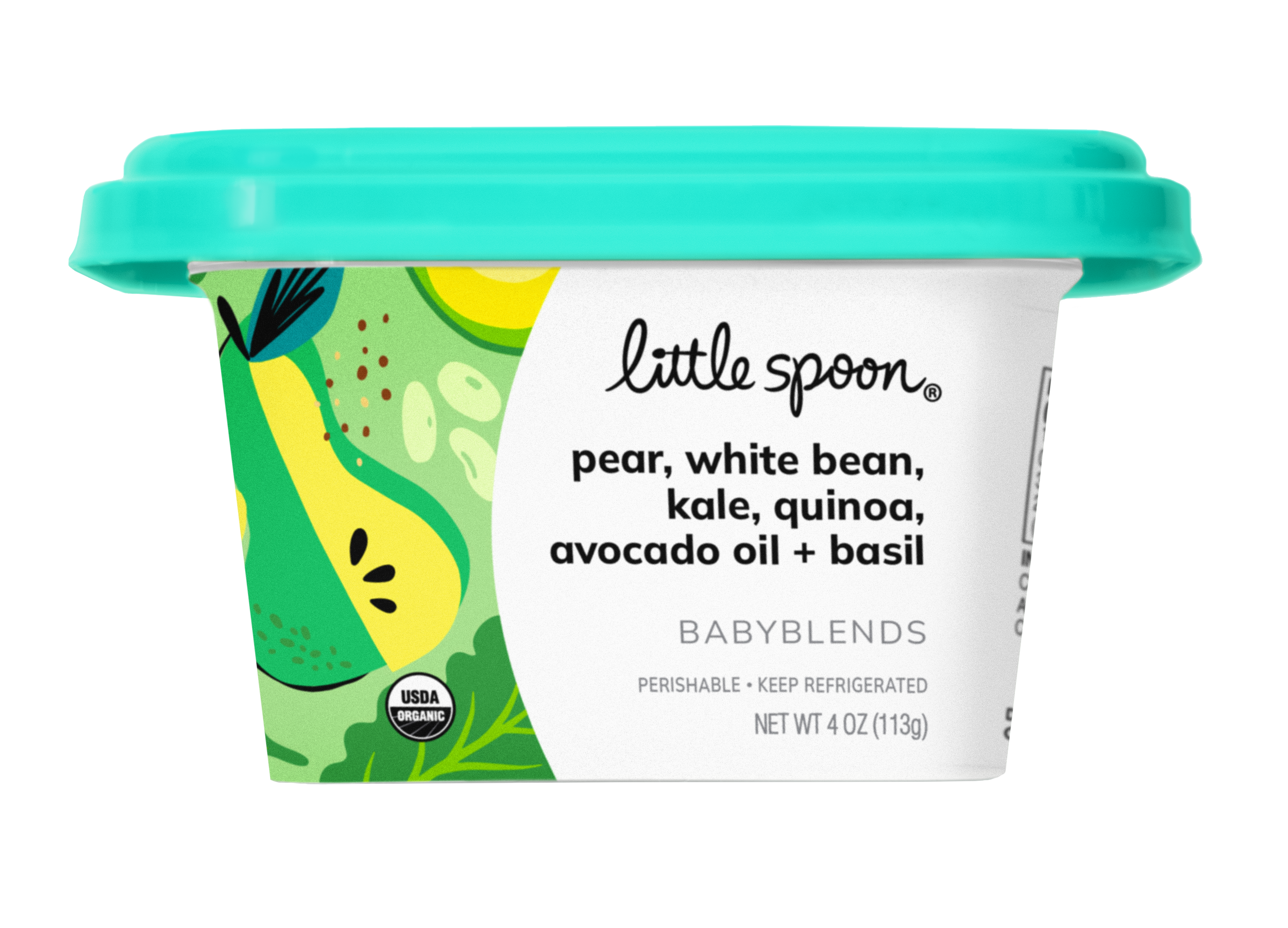 Pear, White Bean, Kale, Quinoa, Avocado Oil + Basil