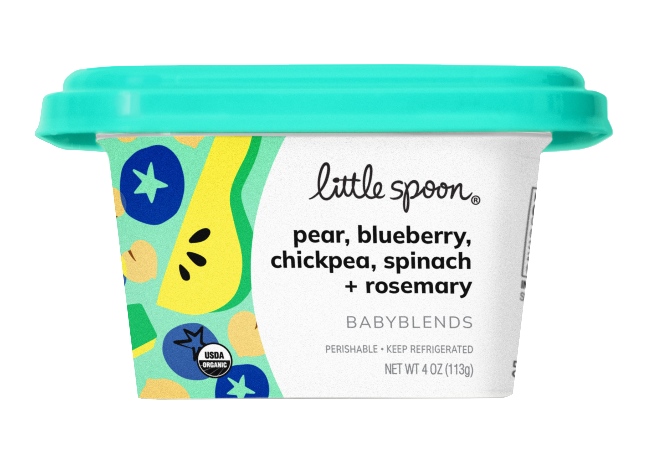 Pear, Blueberry, Chickpea, Spinach + Rosemary