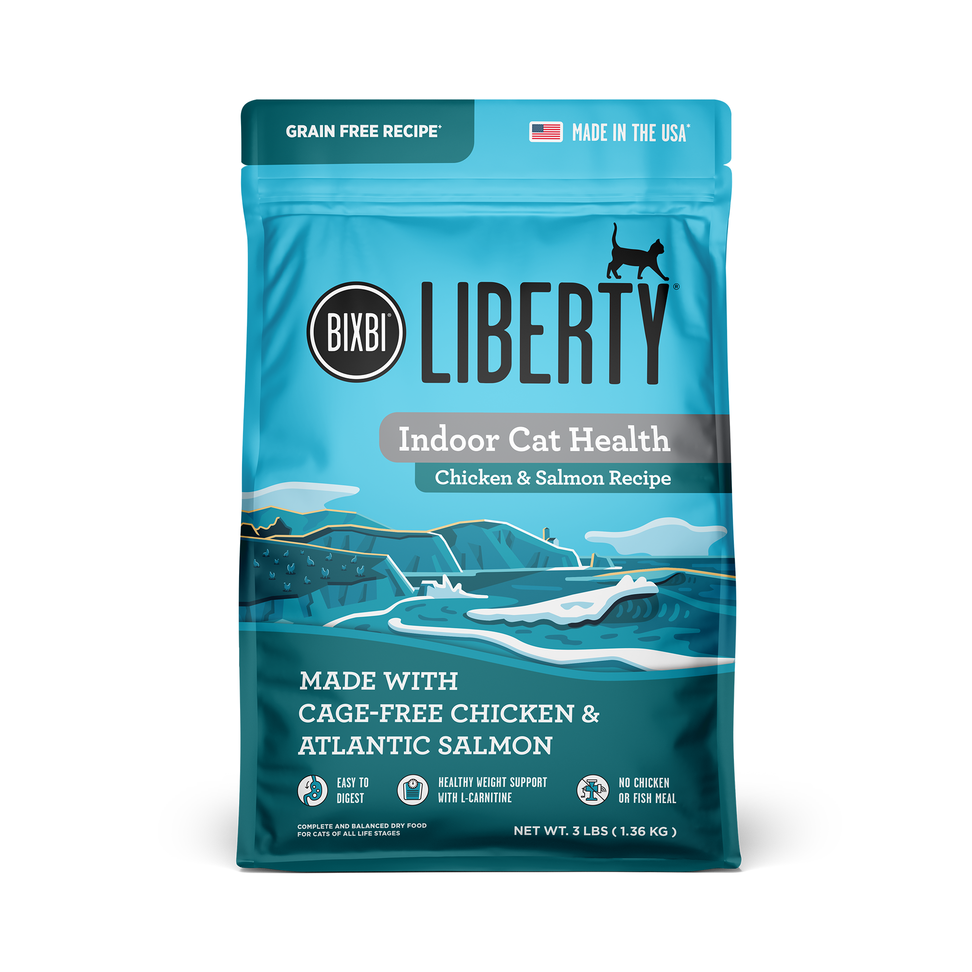 Liberty® Dry Food for Indoor Cat Health – Chicken & Salmon Recipe, 3 lb