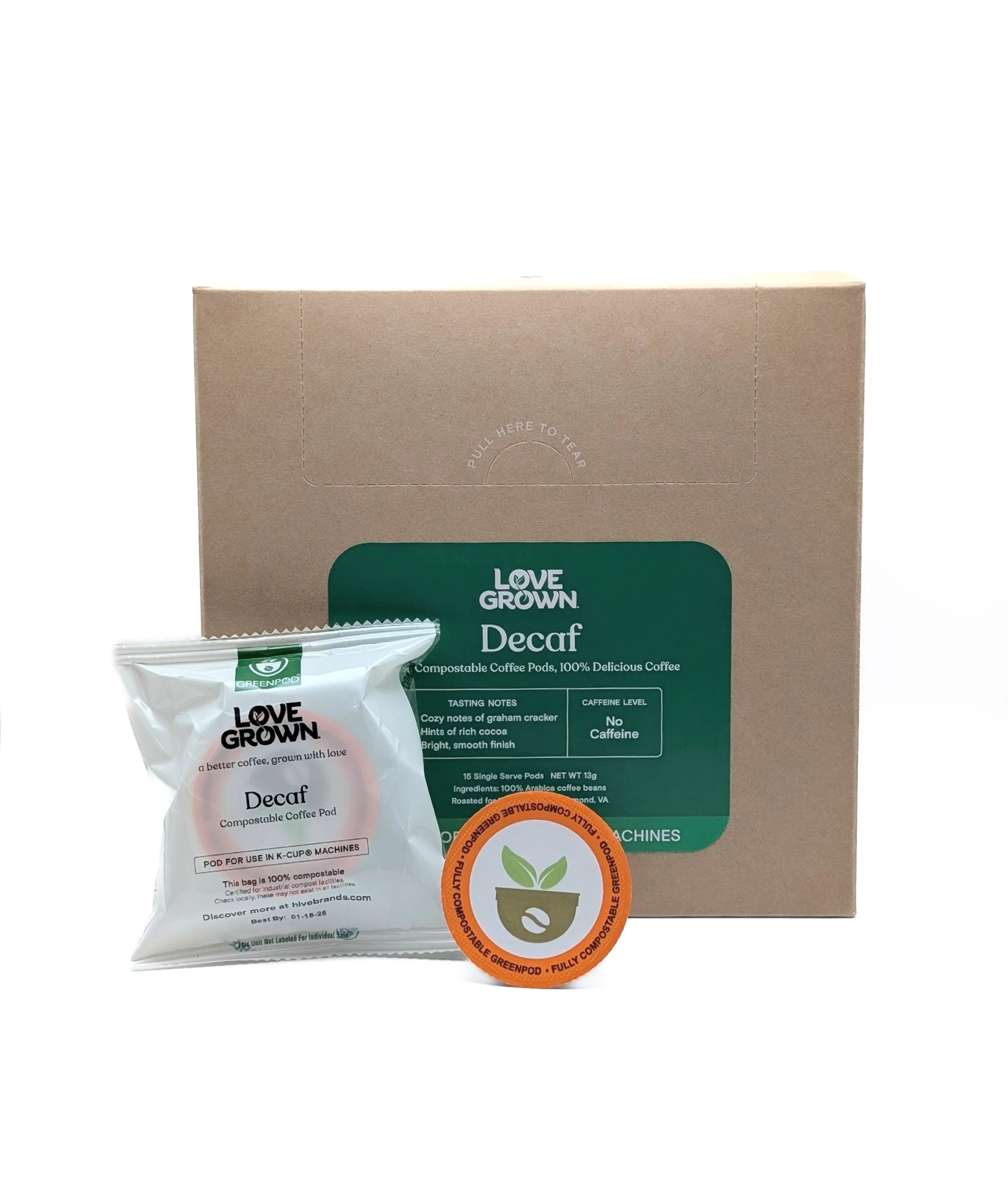 Decaf Medium Roast Compostable Coffee Pods