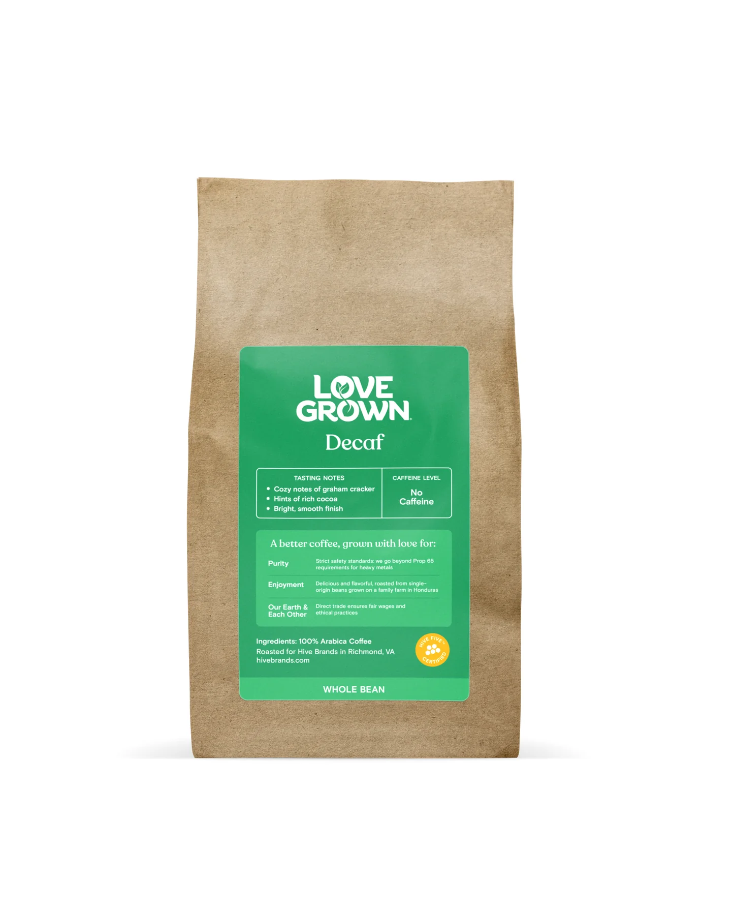 Decaf Medium Roast Whole Bean Coffee