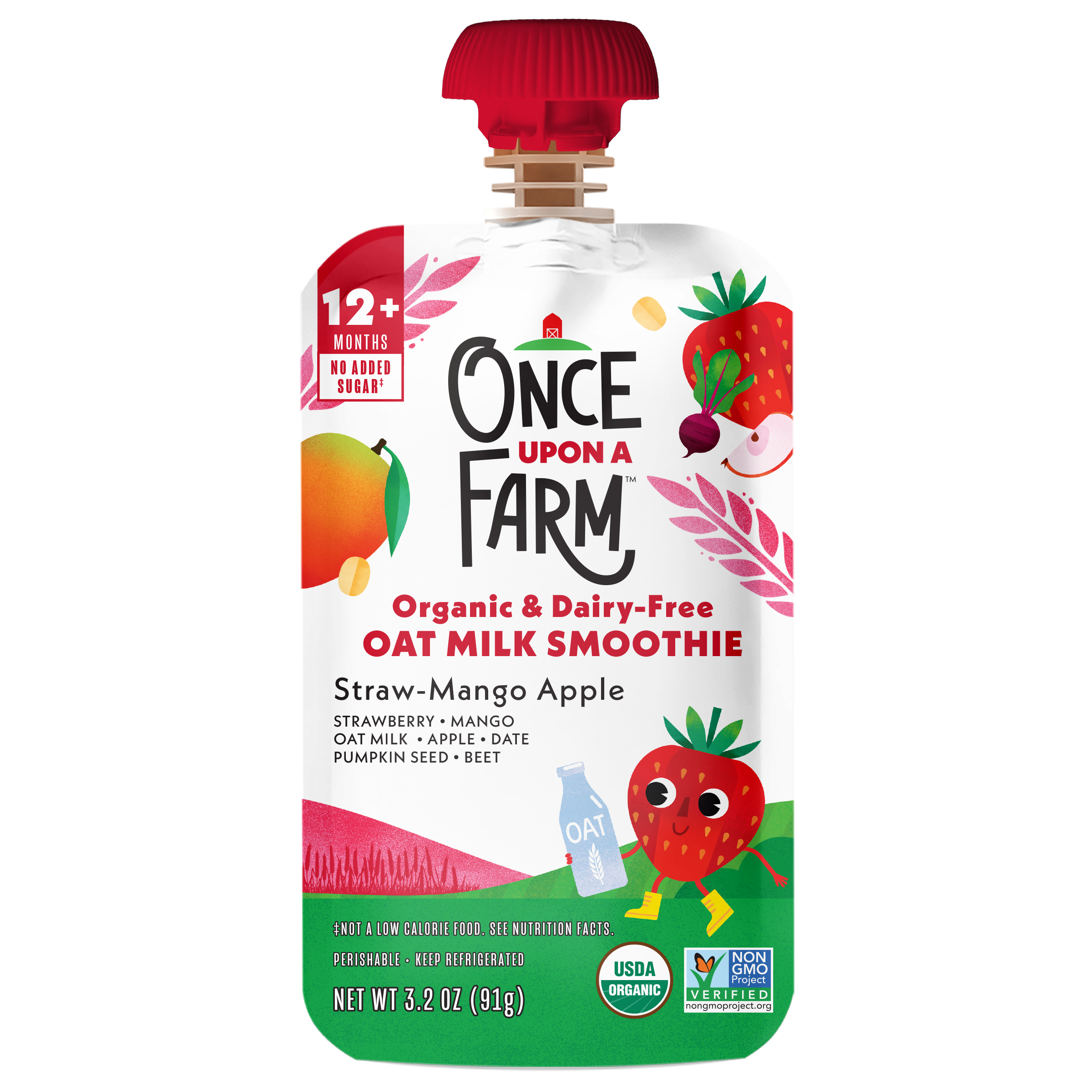 Organic Oat Milk Smoothies Straw-Mango Apple