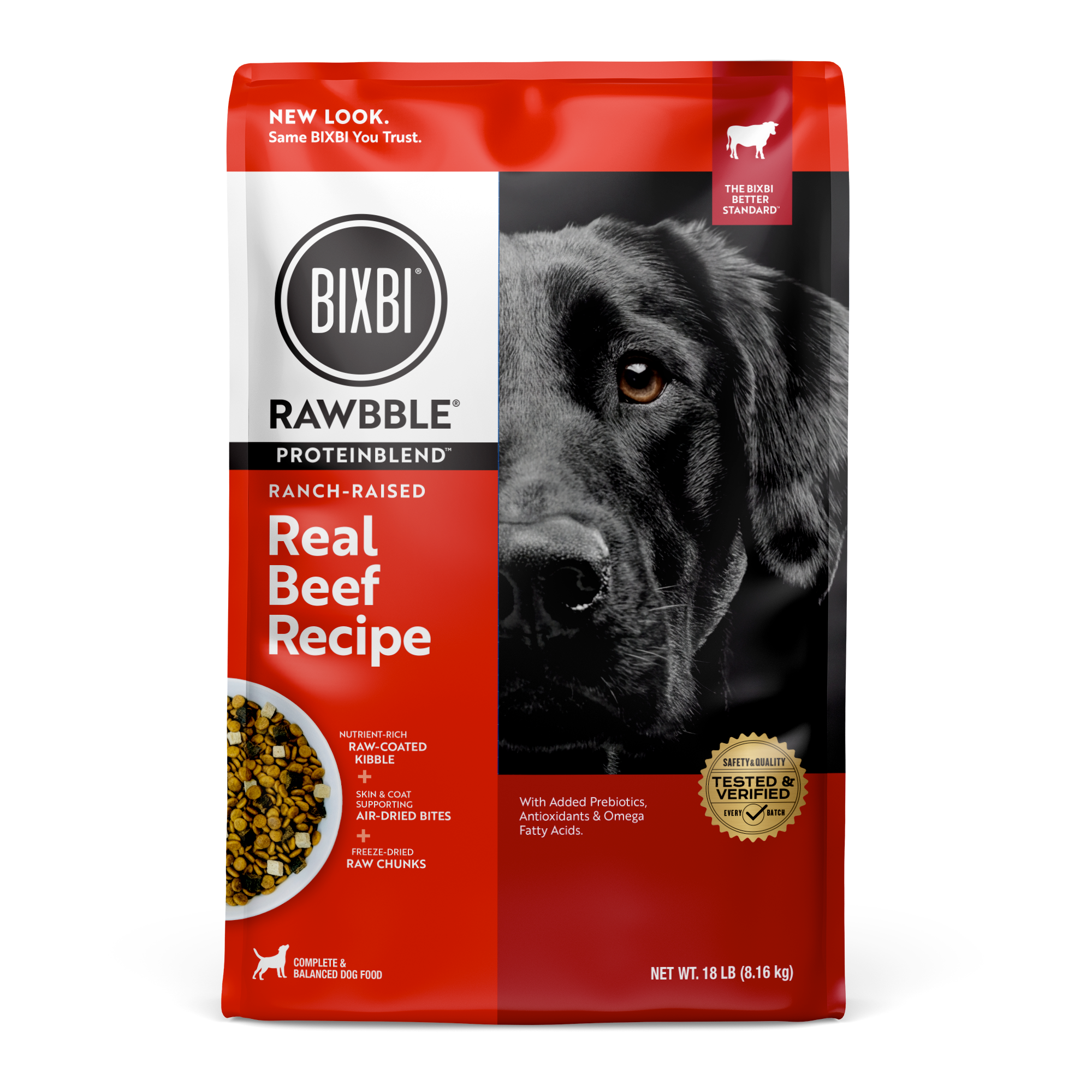 BIXBI® Protein Blend  Dry Food for Dogs – Beef Recipe, 18 lb