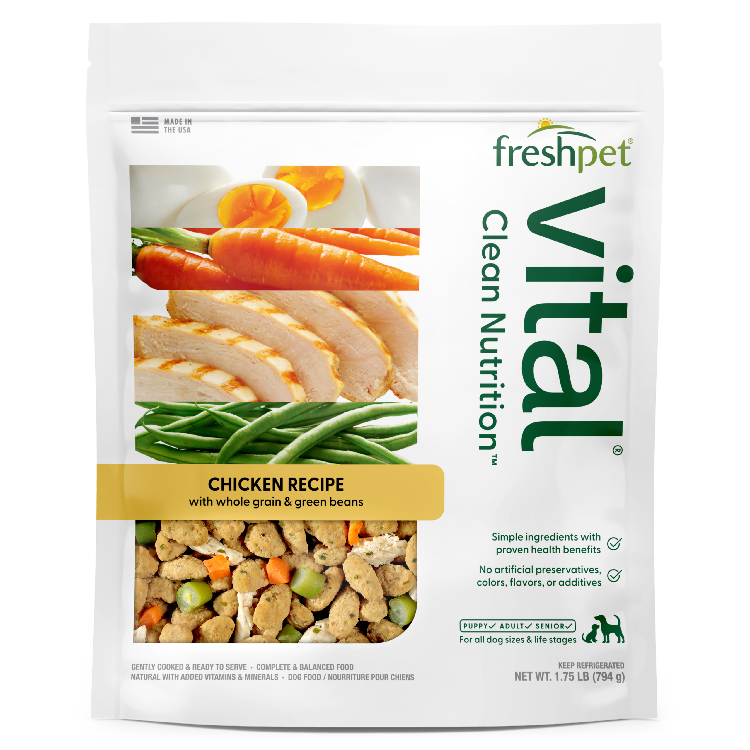 FRESHPET VITAL DOG ROASTED MEALS CHICKEN RECIPE 1.75 LB