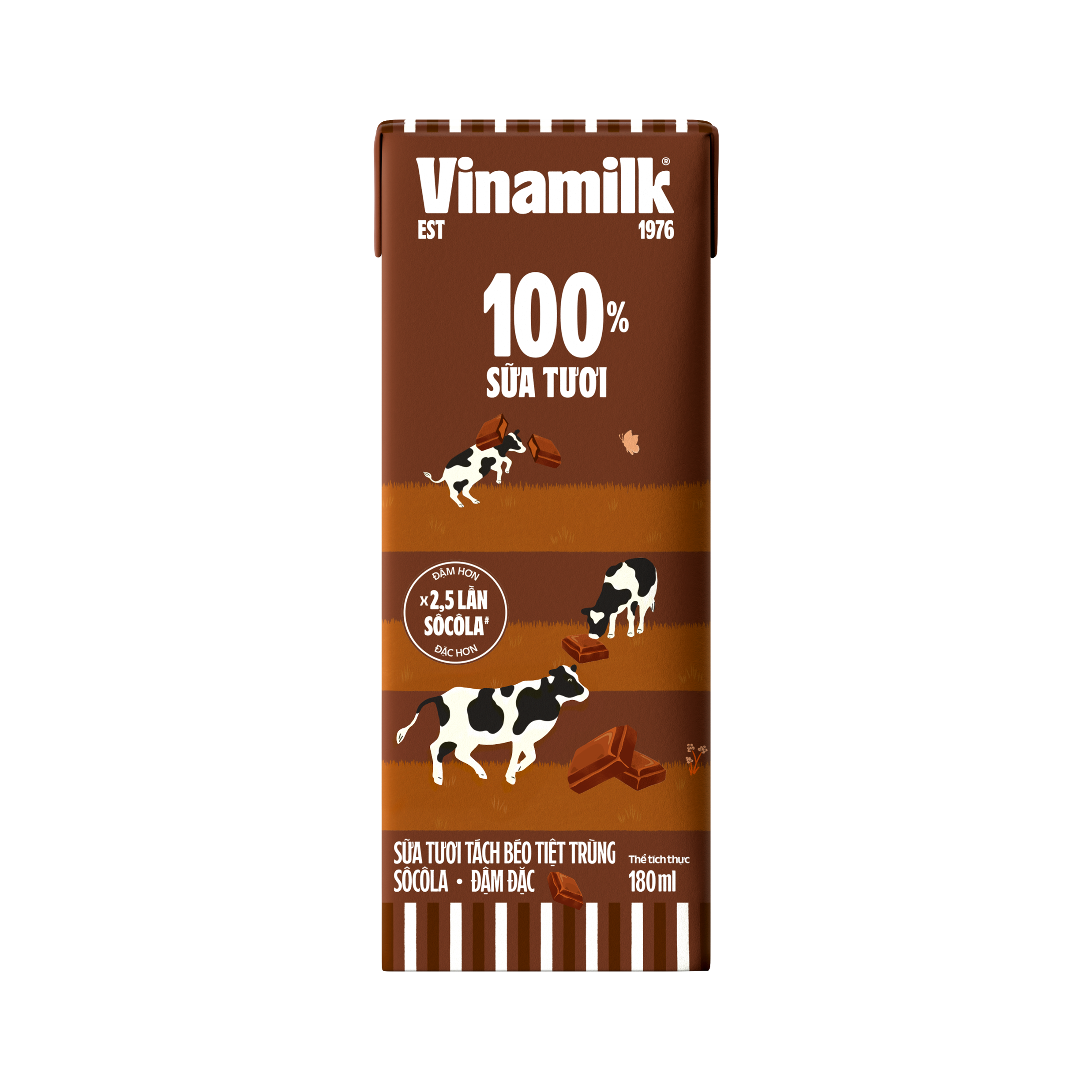Vinamilk 100% Fresh Milk – Reduced fat UHT Fresh Milk – Intense Chocolate