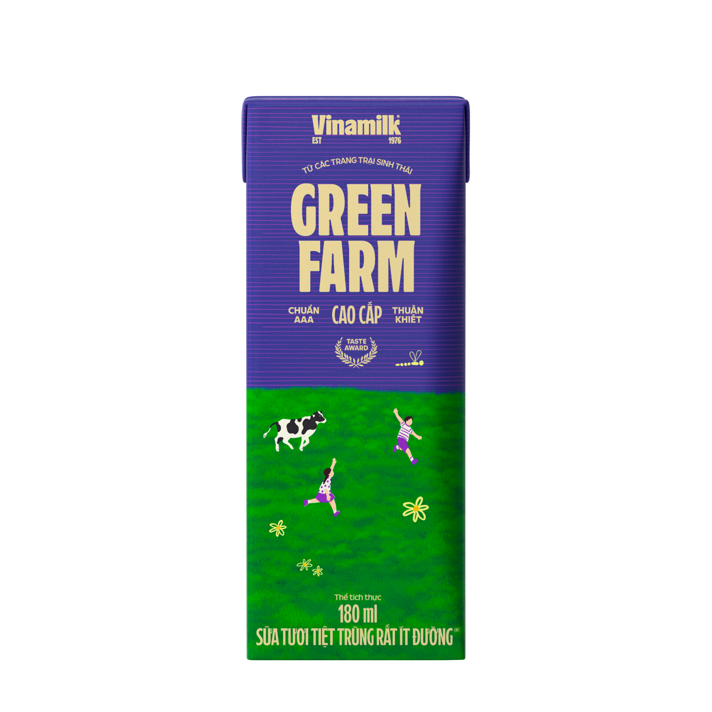Vinamilk Green Farm – UHT Fresh Milk – Less Sugar