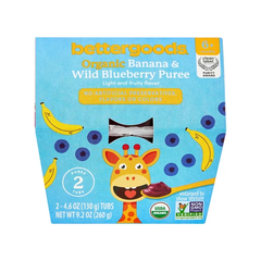 Bettergoods Organic Banana & Wild Blueberry Puree