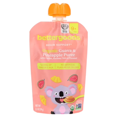 Bettergoods Organic Carrot, Guava, Banana, Pineapple, Oats & Flaxseed Puree