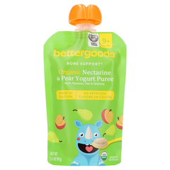 Bettergoods Organic Yogurt, Nectarine, Pear, Banana, Oats & Quinoa Puree