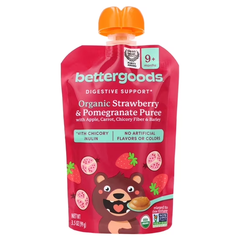 Bettergoods Organic Apple, Strawberry, Pomegranate, Carrot, Chicory Fiber & Barley Puree