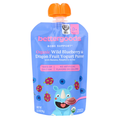 Bettergoods Organic Yogurt, Banana, Wild Blueberry, Dragon Fruit, Raspberry & Oat Puree