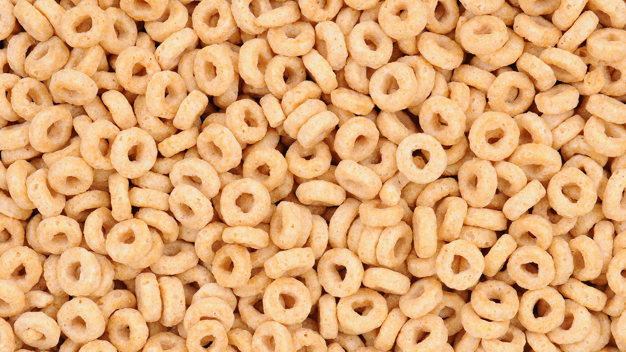 close up of o-shaped cereal
